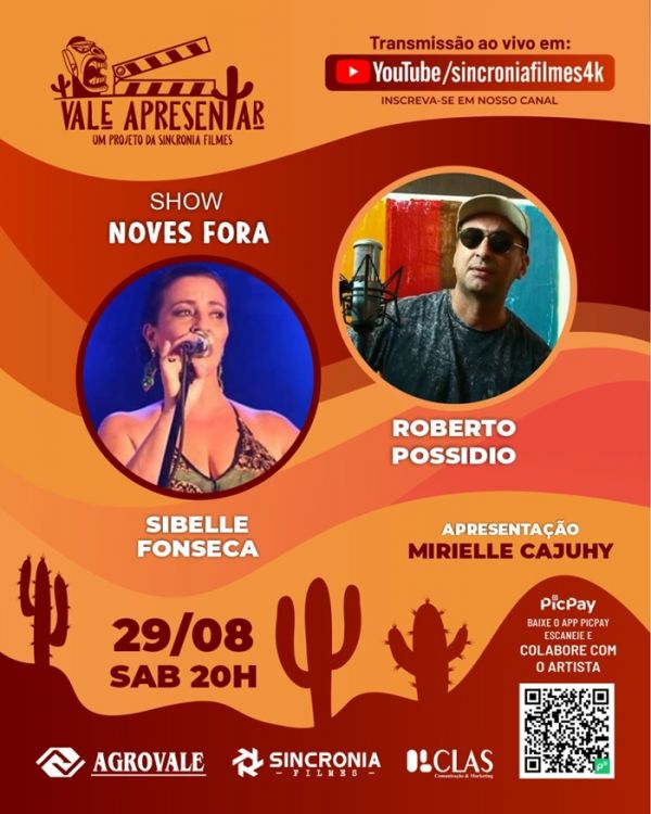 A ARTE DE SIBELLE FONSECA E ROBERTO POSSIDIO NO SHOW ‘NOVES FORA’